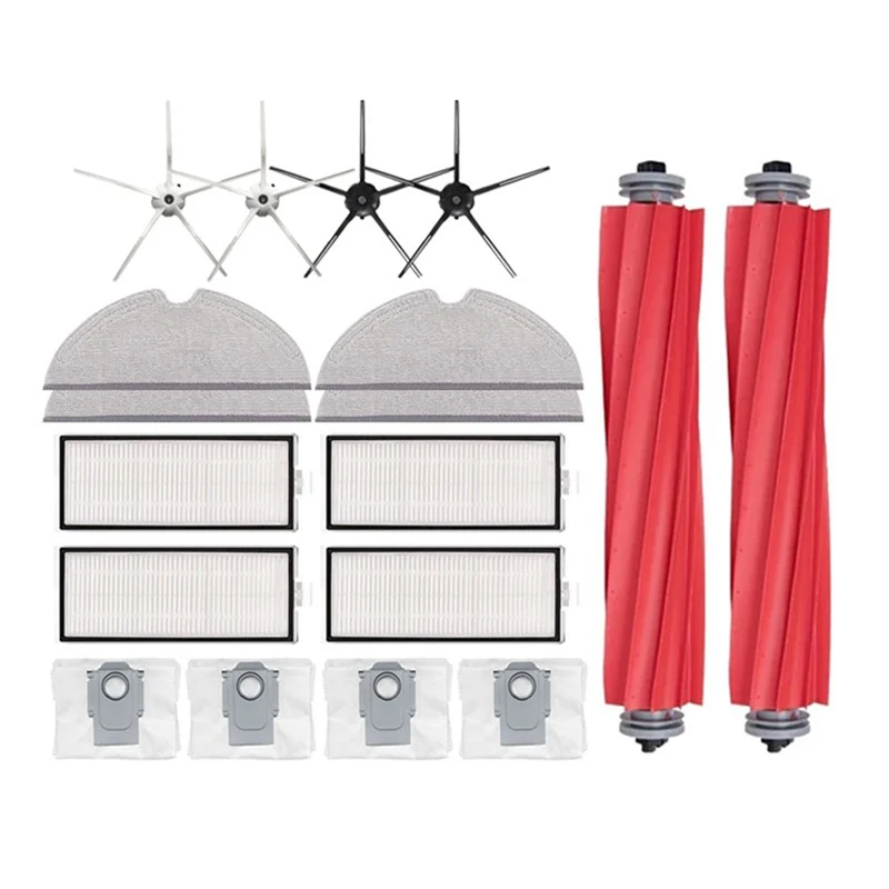 

【SIMPLE】Robot Vacuum Cleaner Hepa Filter Main Side Brush Mop Cloth Dust Bag Spare Parts Kit For Xiaomi Roborock Q7 Max,Q7 Max+,T