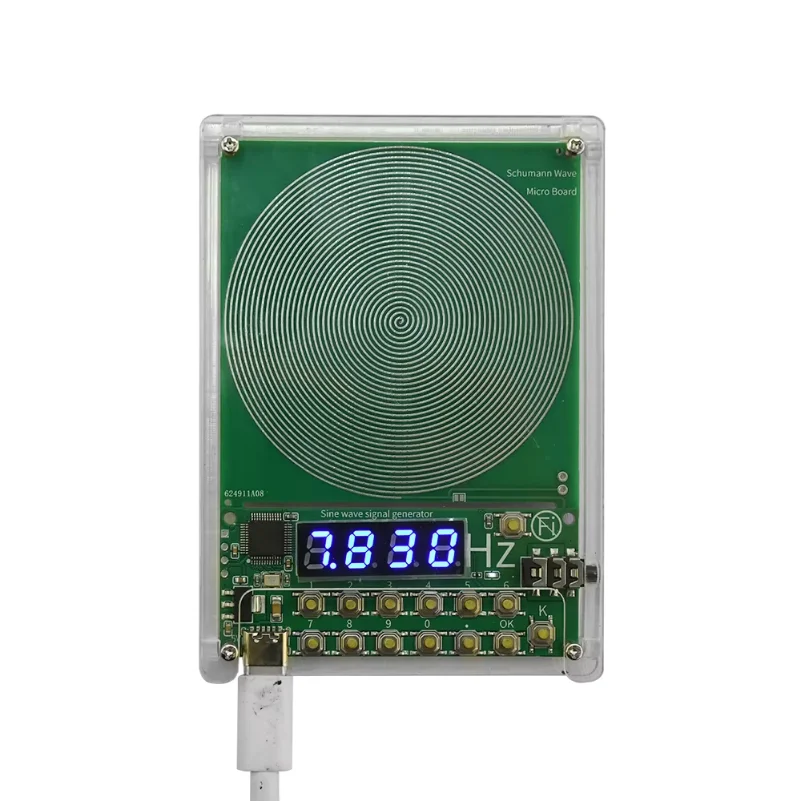 7.83Hz Schumann Wave Generator 0.1Hz~100KHz Adjustable Frequency for Sleep Relaxation Healing Type C Micro USB Interface