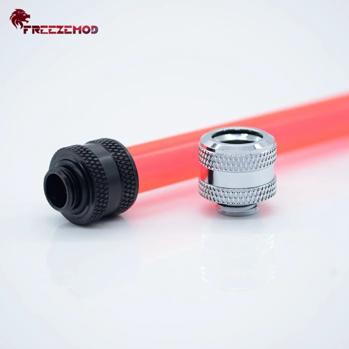 Freezemod HYGKN-N14MM Hard Tube Quick Twist Fitting 4 Sealing Rings and Inner Hexagon for Secure Computer Water Cooling Fittings