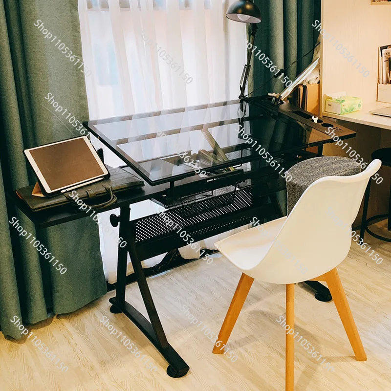 Glass Lifting  Table Art Student Workbench Designer  Drawing Case Desk