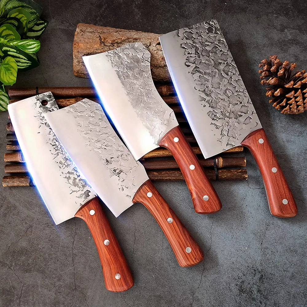 Butcher Knives Chopping Knife 1-4pcs Meat Cleaver Stainless Steel 5Cr15 Blade Kitchen Butcher Knife Cutting Pork Bone Cutlery