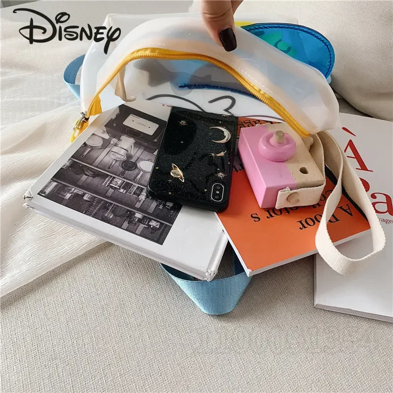 Disney Donald Duck New Children\'s Backpack Cartoon Girls Backpack PVC Transparent Large Capacity Fashion Children\'s School Bag