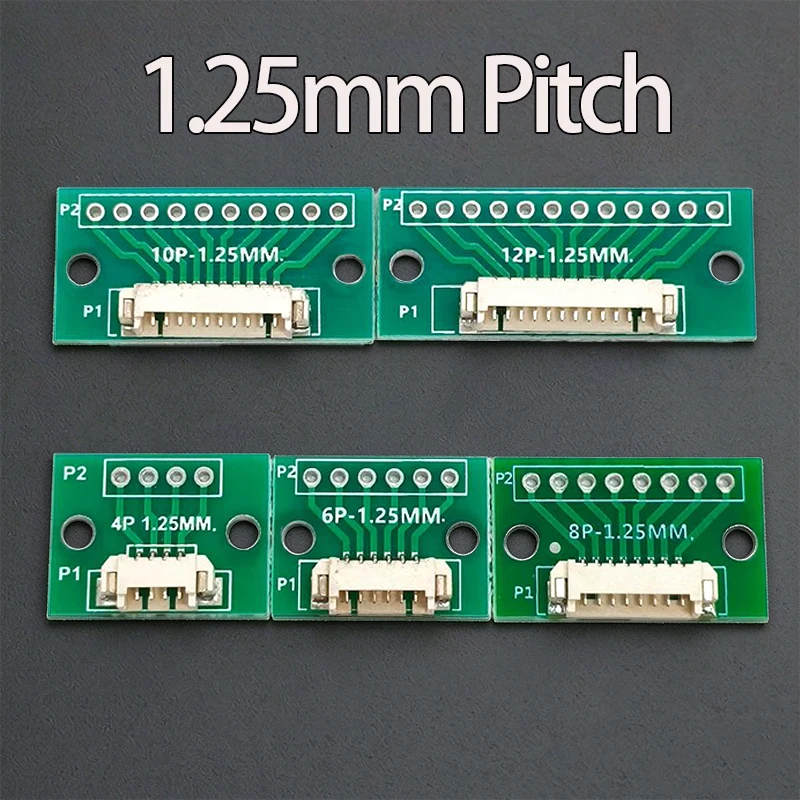 1.25mm Pitch Horizontal SMD Terminal Adapter 4P 6P 8P 10P 12P JST Adapter Board Converted To 2.54mm DIP Pin Head PCB Test Board