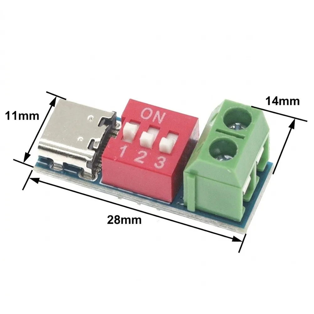 10pcs USB C For PD Trigger PCB Module for Test Platforms and DIY Electronics with DIP Switch Voltage Tuning Capability