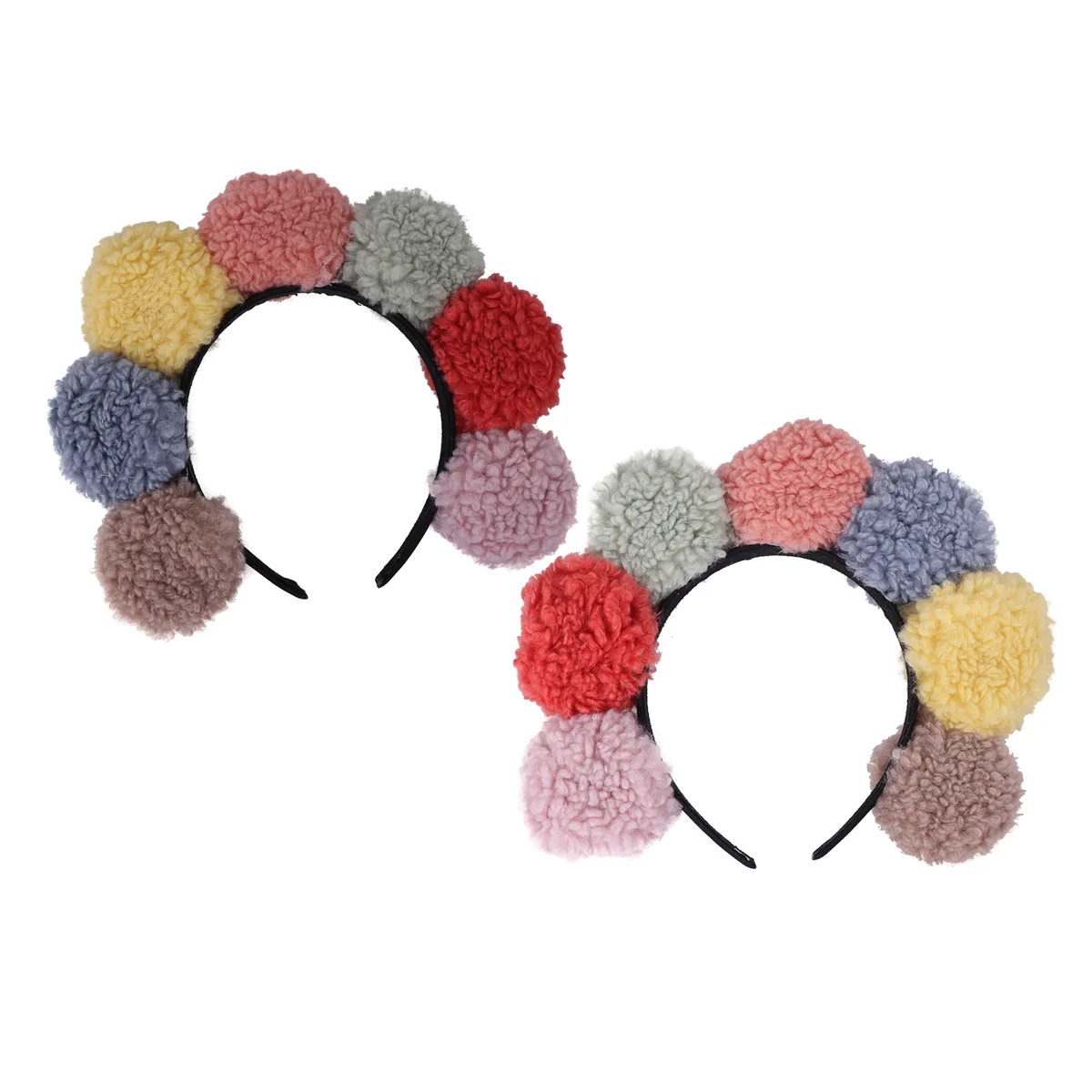 2 Pcs Lovely Headdress Face Washing Headwraps Headband Elastic Cloth Headhoops Sunflower Shape Hair