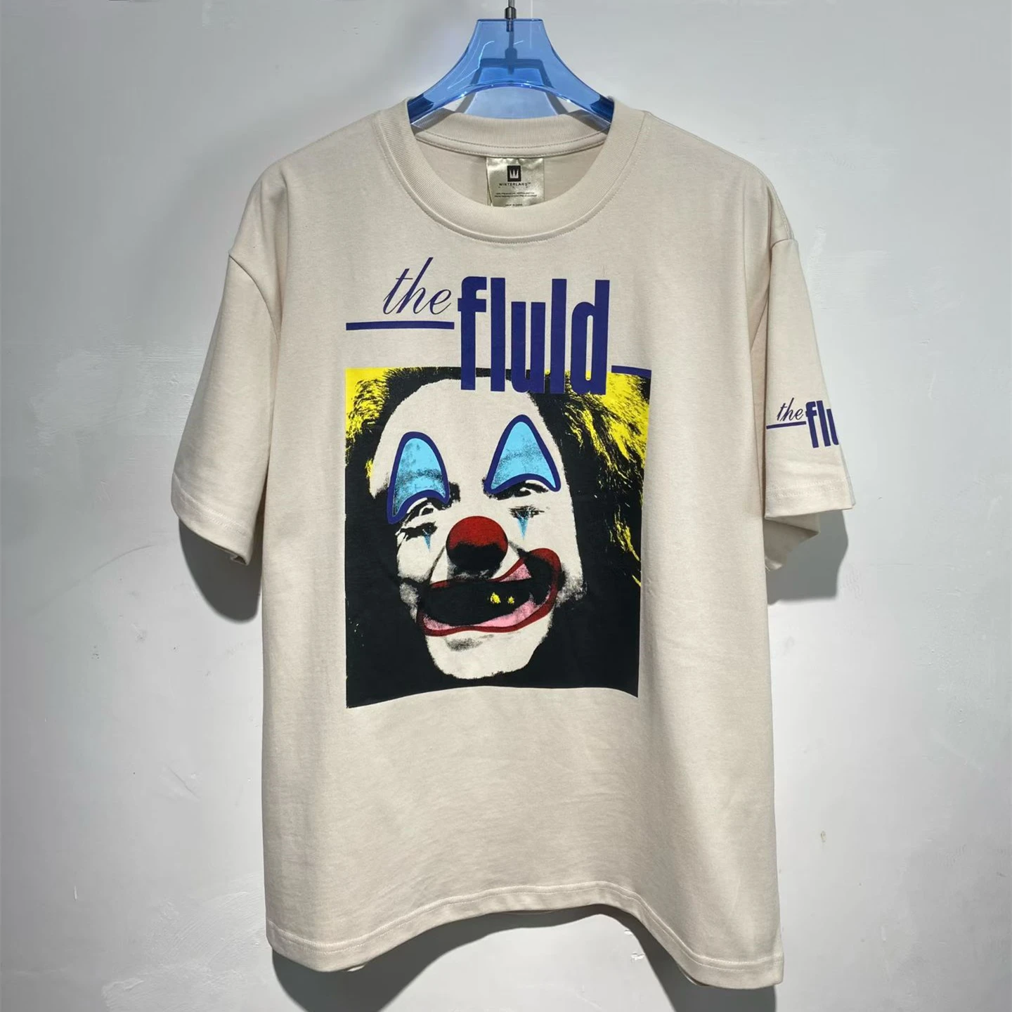 Vintage Saint WINTERLAND The Fluld Clown Print Short Sleeve T Shirt For Men Women Heavy Fabric Tee Tops T-Shirt