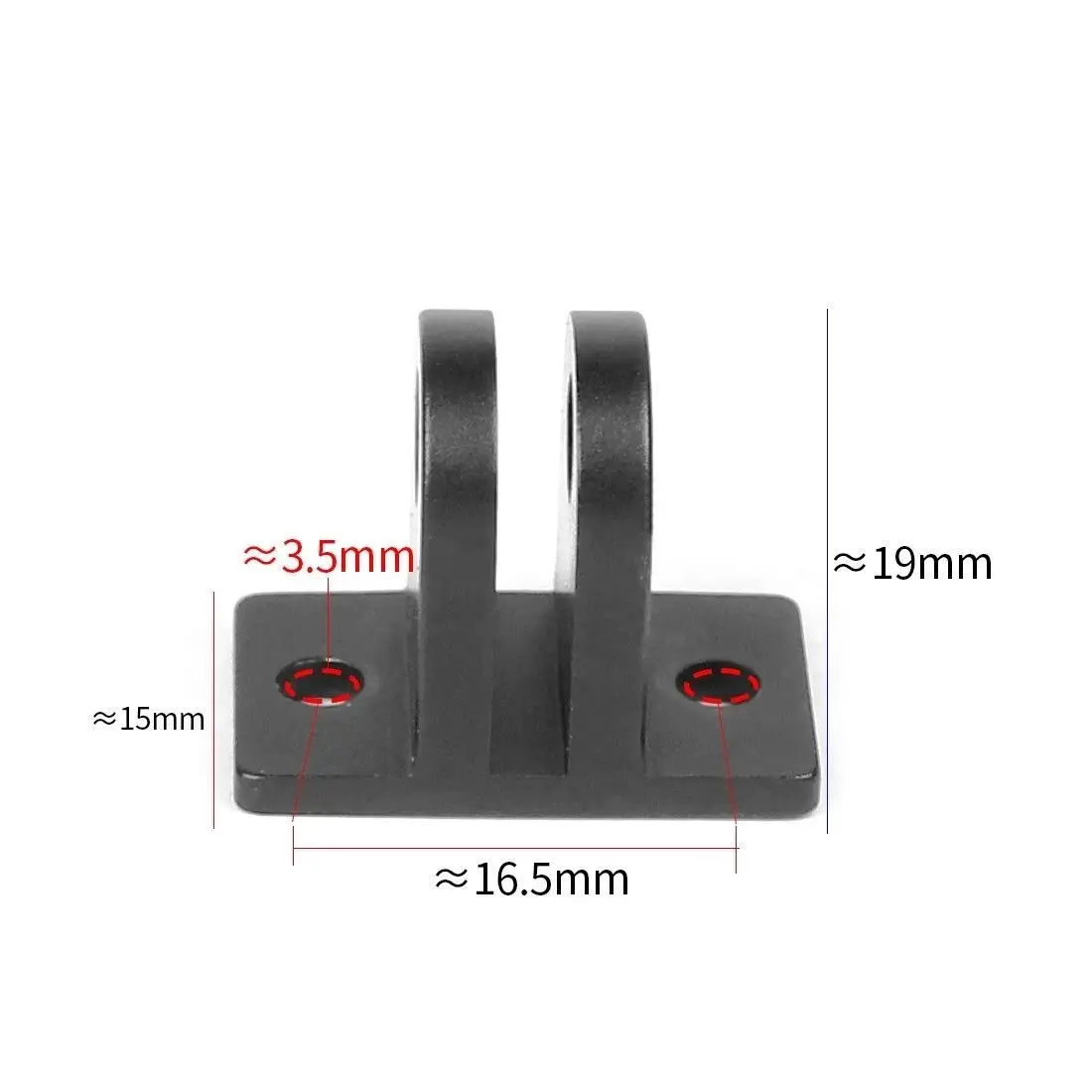Mini Statief Adapter Aluminium 2x M3 Schroeven Vaste Seat Mount Voor Gopro Hero 8 7 6 5 Yi Voor dji Osmo Voor Camera Kooi Beugel