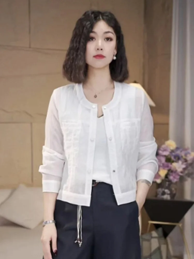 Chaqueta de Protección Solar Hoada y E de Verano para Mujer, Estilo Coreano Informal de Alta Gama, Ropa Exterior Mod...