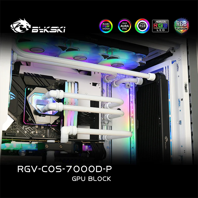 Imagem -05 - Bykski-distro Placa para Corsair Água Cooling Block Water Block Suporte Ddc Bomba Corsair 7000d Case Waterway Board para Cpu Gpu Rgv-cos7000d-p