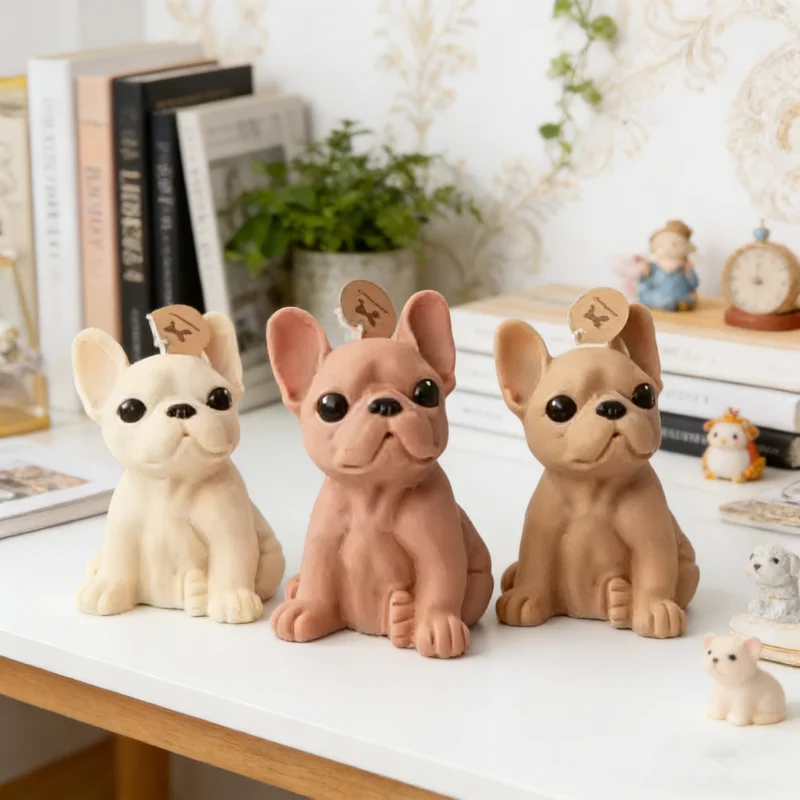 

French Bulldog Puppy Silicone Candle Mold Cute Animal Resin Bull Pet Dog Scented Soy Candle Aroma Mould Home Decor Lover Gifts