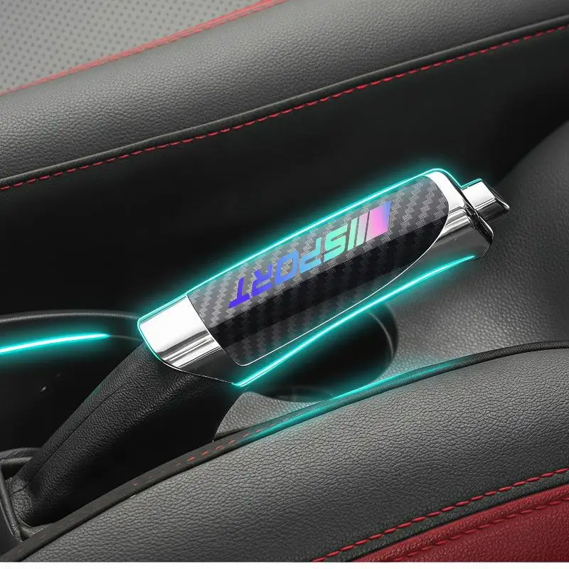 【CR】Universal Car Hand Brake Grip Cover Carbon Fiber Water Resistant Anti-Wear 1PC Auto Handbrake Protector for Daily Car Use