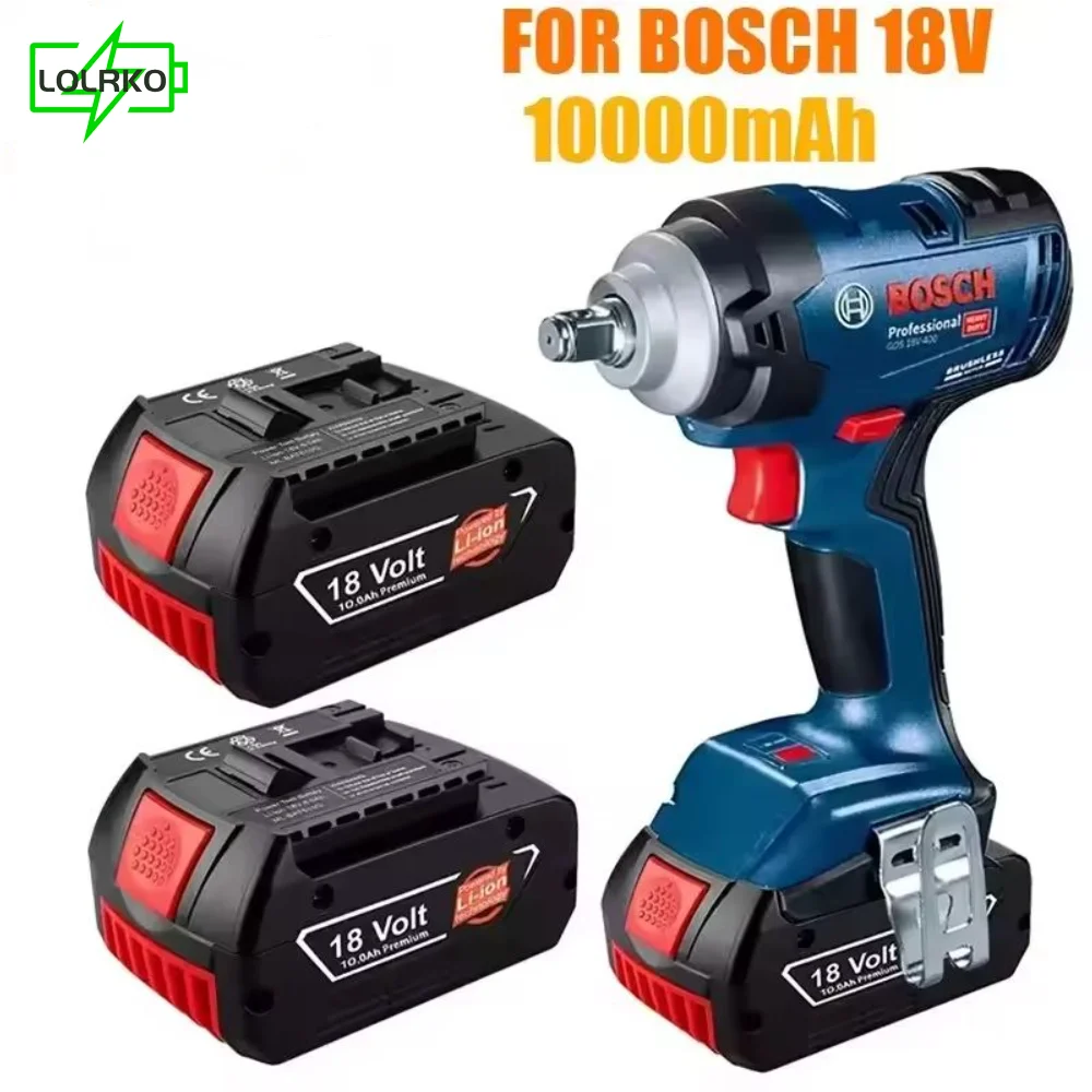 

18V Battery 10.0Ah for Bosch Electric Drill 18V Rechargeable Li-ion Battery BAT609 BAT609G BAT618 BAT618G BAT614 Charger