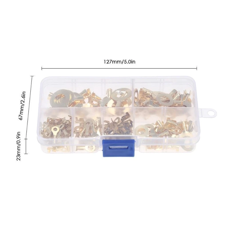 LXAF 150pcs Completes Electrical Connection Set Electrical Cable Joiners set O-Type Wire Connectors Rings with Storage Case