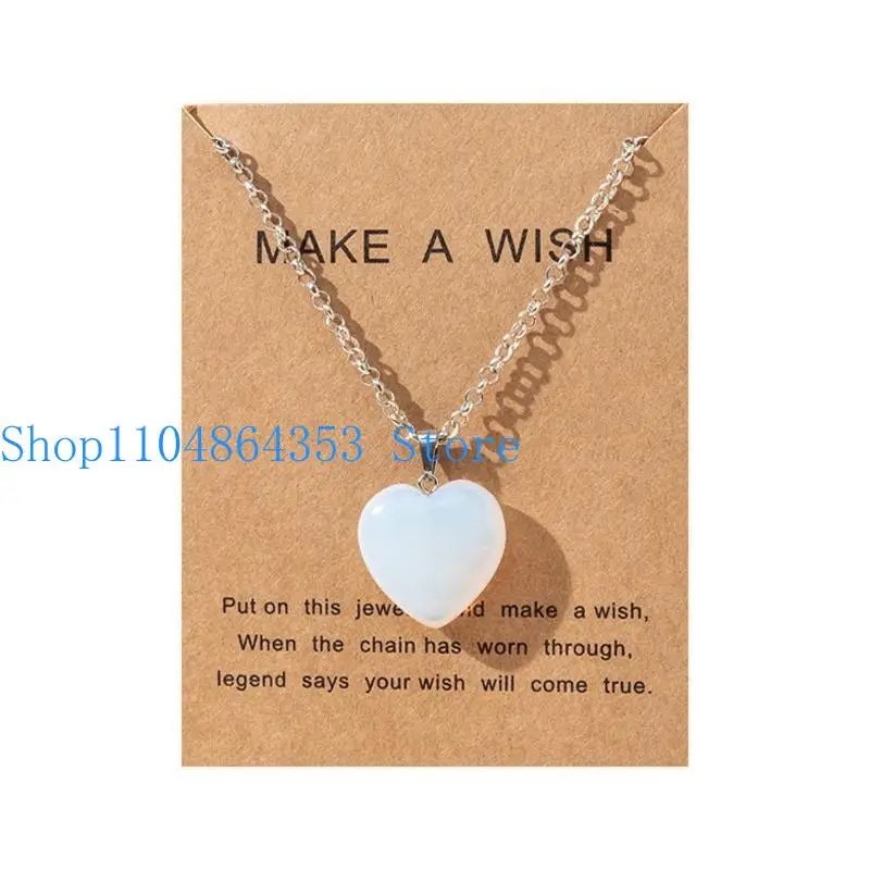 652F Pink Heart Diamond Castle Necklaces Wrapped Heart Pendant Jewelry for Women