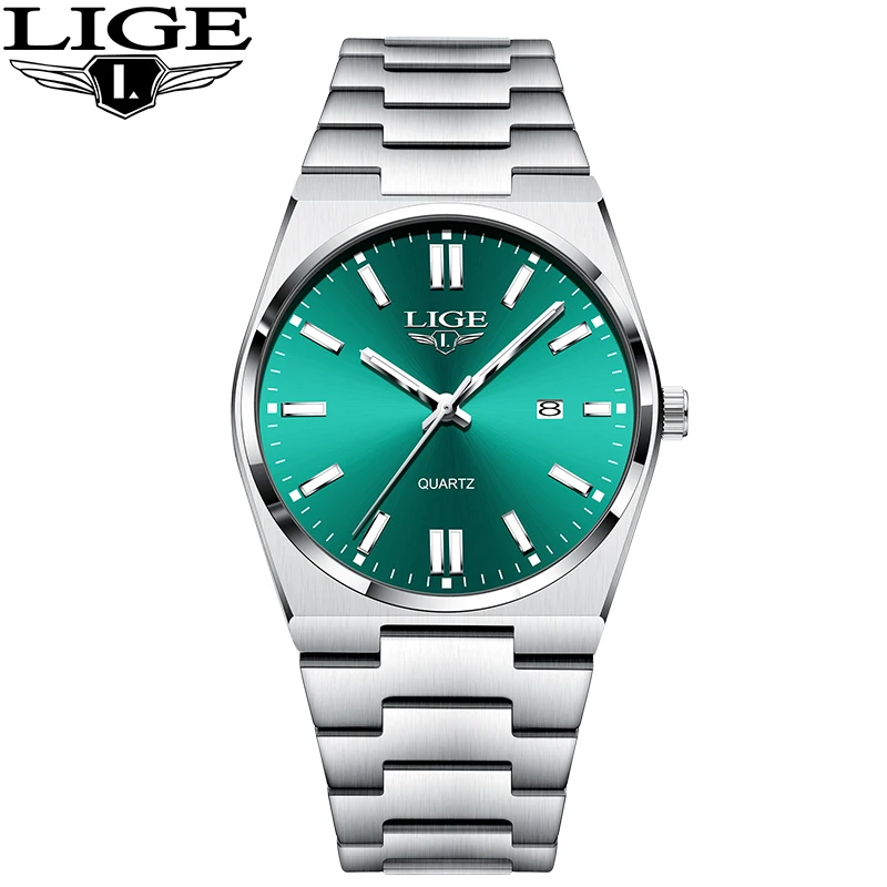 New LIGE Fashion Luxury Quartz Men\'s Watches Gentleman Business Simple Man Watch Casual Stainless Waterproof Luminous Wristwatch