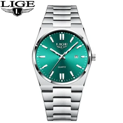 New LIGE Fashion Luxury Quartz Men's Watches Gentleman Business Simple Man Watch Casual Stainless Waterproof Luminous Wristwatch