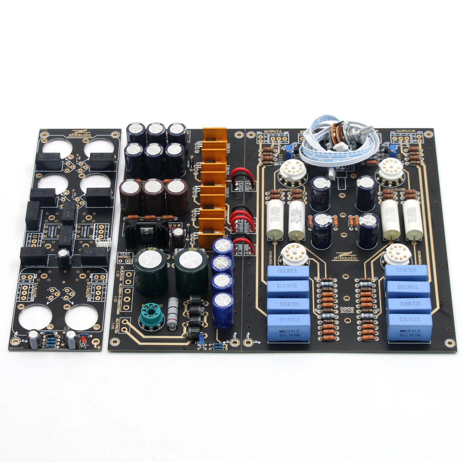 12AU7+ECC88 Valve Tube Stereo HiFi Balanced Bile Preamplifier Board Based On American ARC Circuit