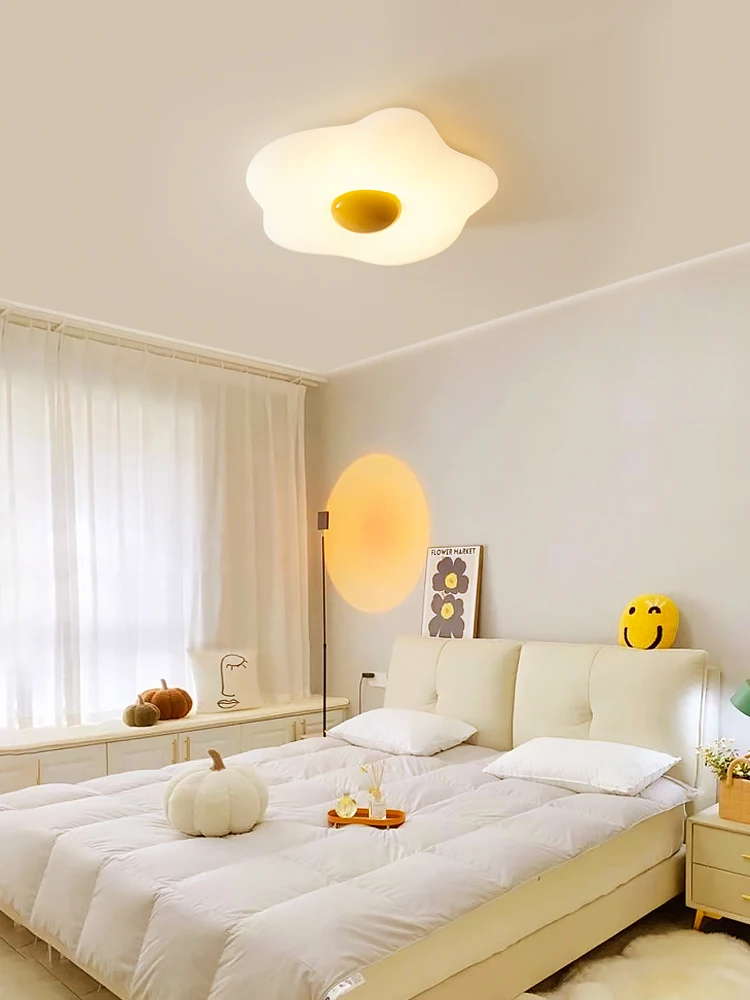 

Creamy wind children's room, poached eggs, ceiling lamps, bedrooms, study apartments, household creativity, cute eye protection,