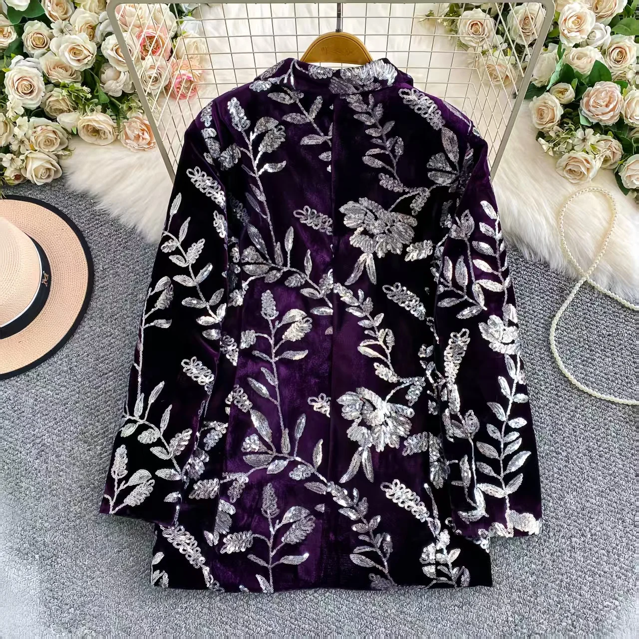European Style Light Luxury He - đánh giá và giá Velvet Blazer Women