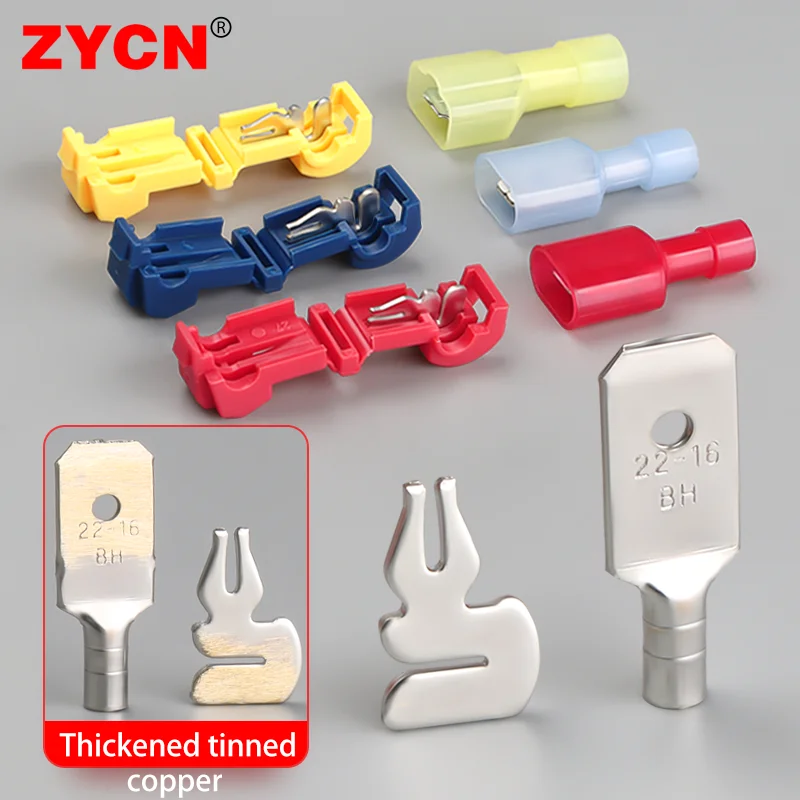 10/30Sets T-Tap Connector Quick Non break Electrical Cable Snap Splice Lock Wire Terminal Waterproof Crimp Splitter clamp