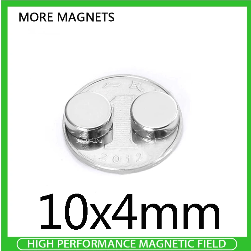 

10/20/50PCS 10x4 mm Neodymium Magnet Super Strong 10mmx4mm Powerful Magnets 10x4mm Permanent Small Round Magnet 10*4 mm