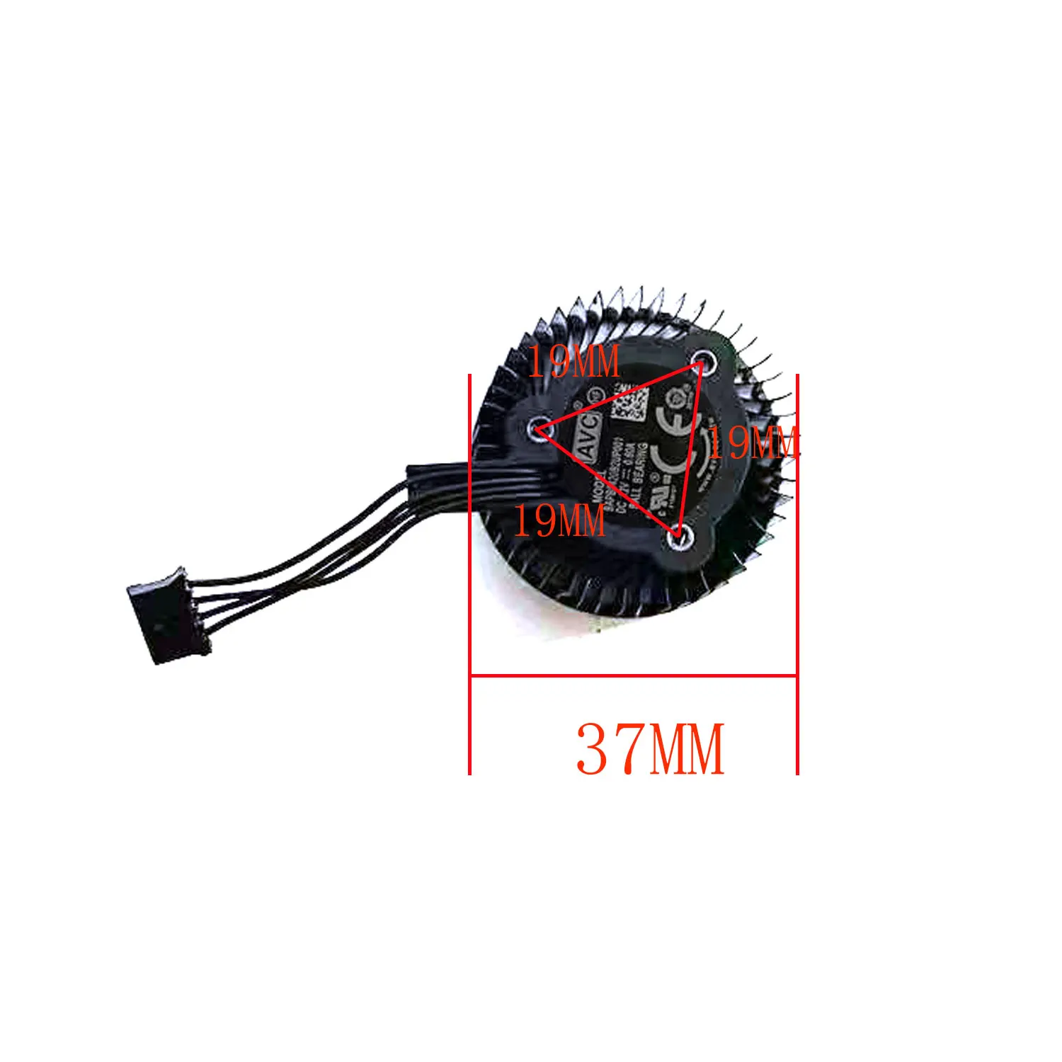 37MM 4PIN BAPC0420B2UP001 A2000 GPU FAN For PNY NVIDIA Quadro RTX A2000 6GB 12GB graphic video card cooling fan