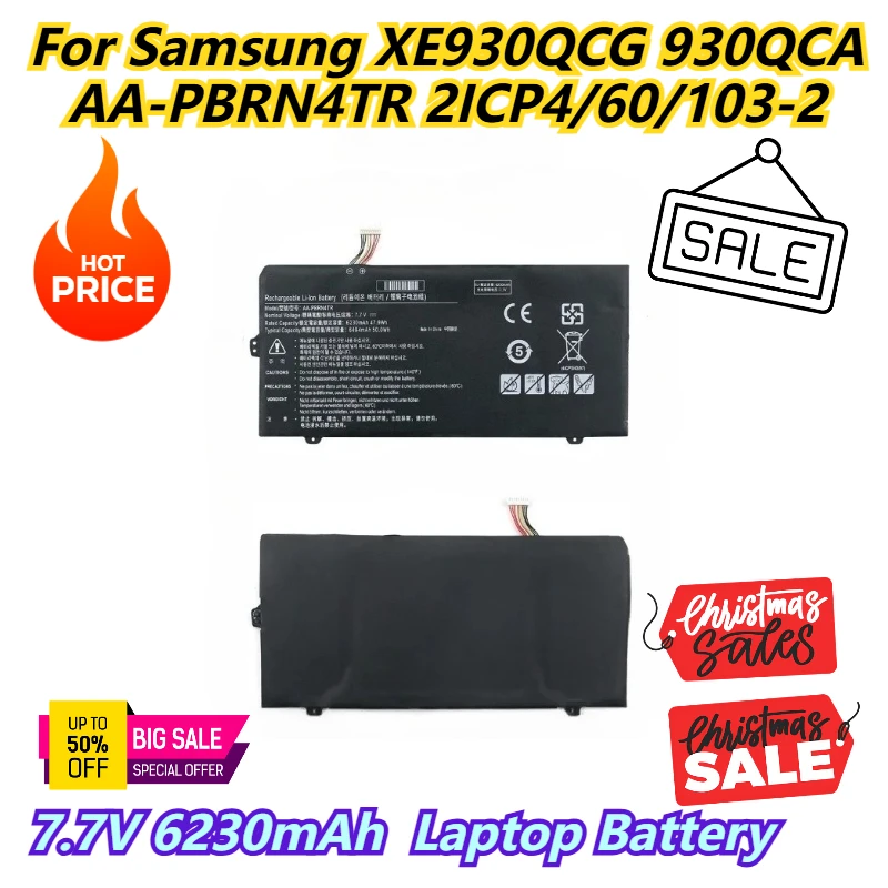 

7.7V 6230mAh Laptop Battery For Samsung XE930QCG 930QCA AA-PBRN4TR 2ICP4/60/103-2