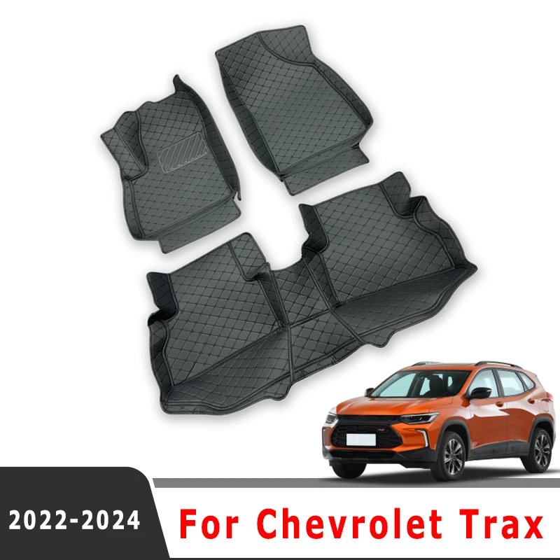 

Автомобильные коврики для Chevrolet Trax Tracker Holden 2024 2023 2022, автомобильные индивидуальные внутренние кожаные ковры, защитные чехлы, водонепроницаемые