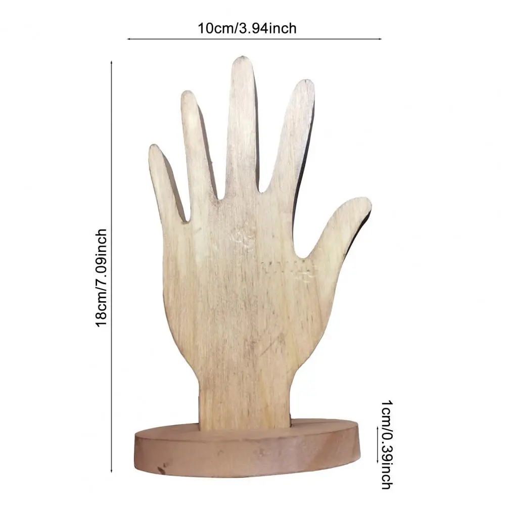 18*10cm Jewelry Stand Finger Hand Display Holder Construction Multipurpose Decorative Wooden Hand Form Jewelry Display Racks