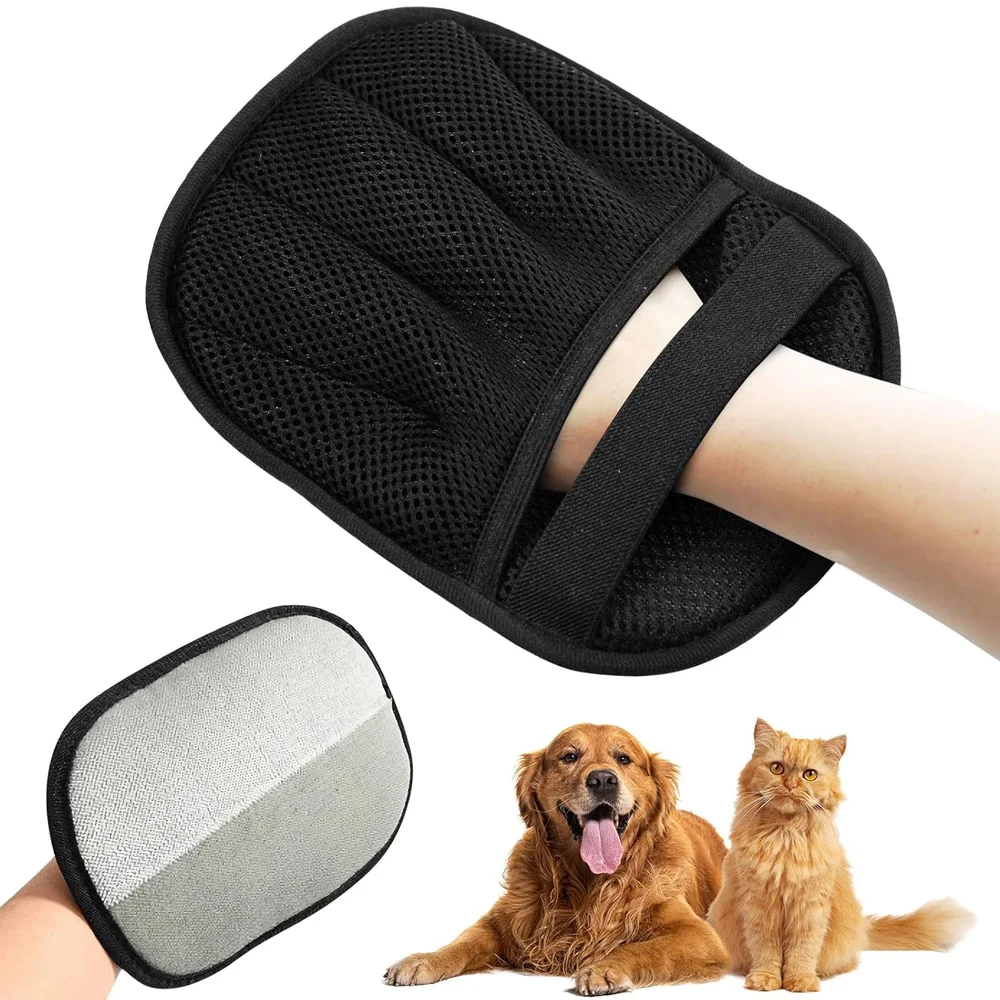 Verbesserte Tierhaar-Entfernungshandschuhe Wiederverwendbare Pflegehandschuhe für Hunde und Katzen Statische Elektrizität Fellentfernungs-Handschuhe Reinigungswerkzeug