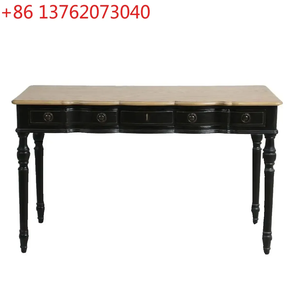 American retro style solid wood desk medieval home writing table long porch table6220