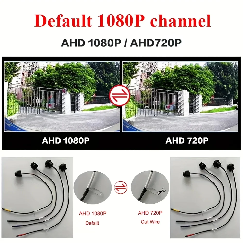 360°Surround Bird View Car Camera Panoramic Left Right Front Rear 4-way Camera for Car Android Player AHD1080P/720P