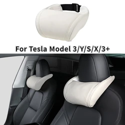 Neck Pillow for Tesla Model 3/Y/S/X/3+ Highland 2024 Soft Comfortable Cushion Leather Neck Support Car Seat Headrest Accessories
