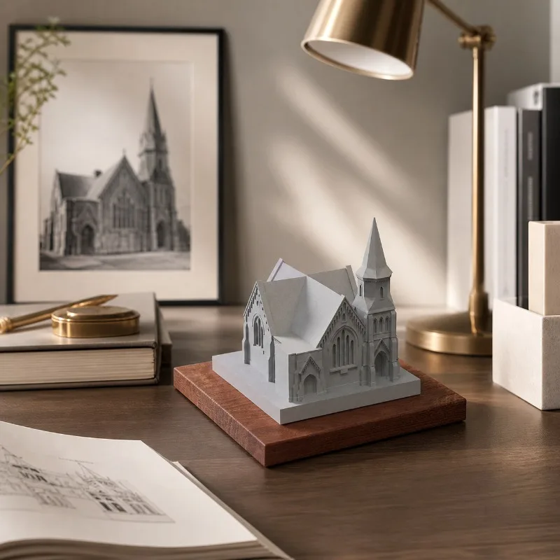 

Creative Cement Classic Architectural Model Sculpture Ornaments Living Room Office Entrance Furnishings Desktop Craft Decoration