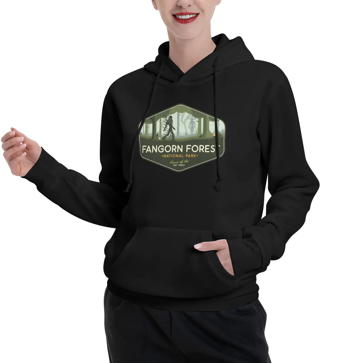 

Национальный парк Fangorn Forest - Home Of The Ent Trees Толстовки для пар Мужчины Женщины Повседневные пуловеры Толстовки в стиле хип-хоп с длинным рукавом