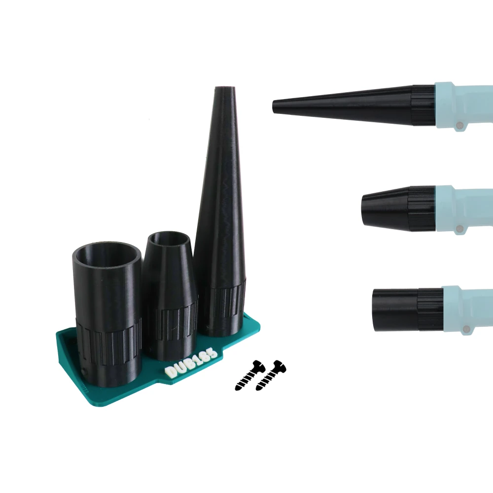 Round Blower Nozzle 3-Piece Set Compatible with Makita DUB185Z Wall Mount Holder