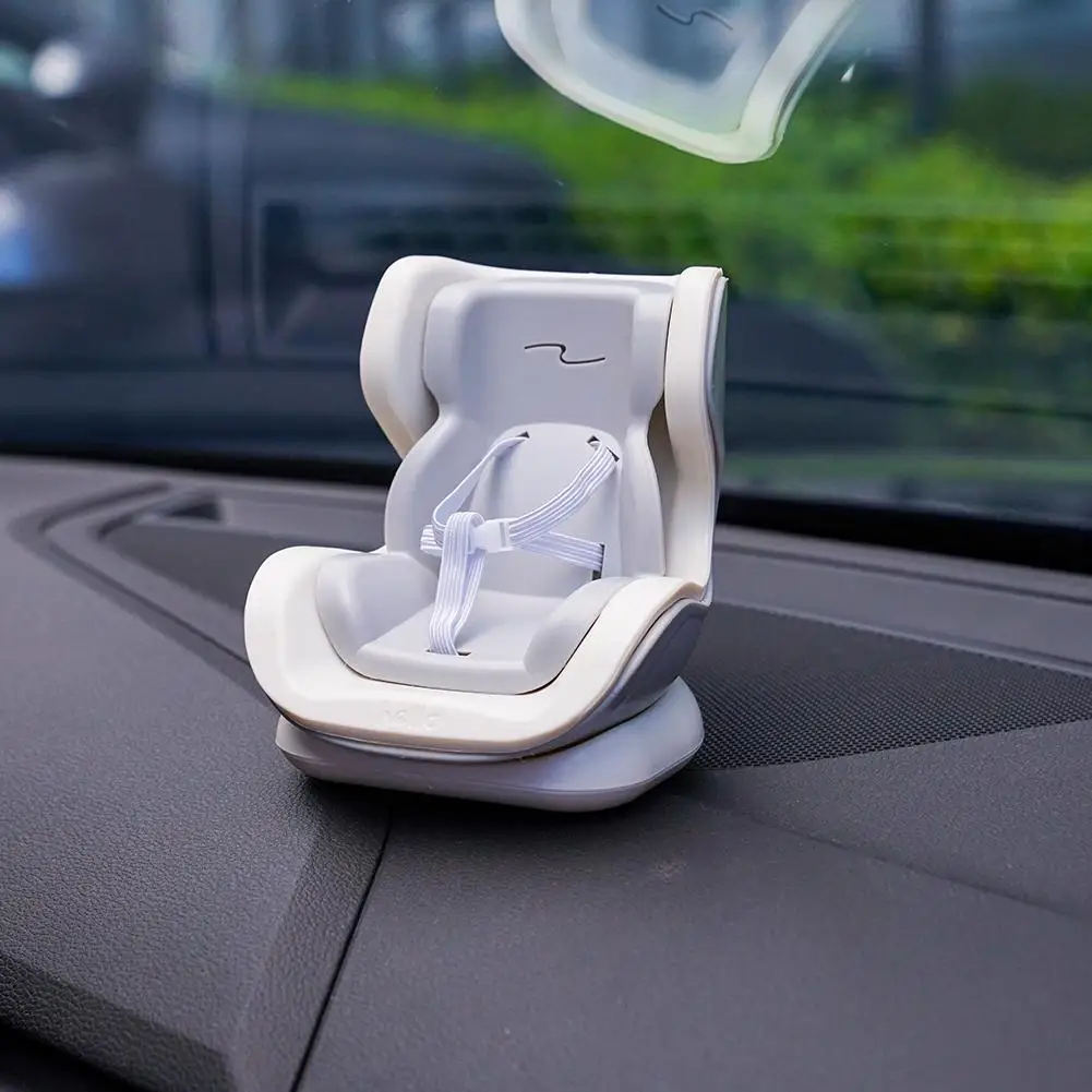 Puppenzubehör für Labubu Mini Plüsch-Autositz Sicherheitssitz mit Auto-Lüftungsornament Auto-Dekoration – Detail 17