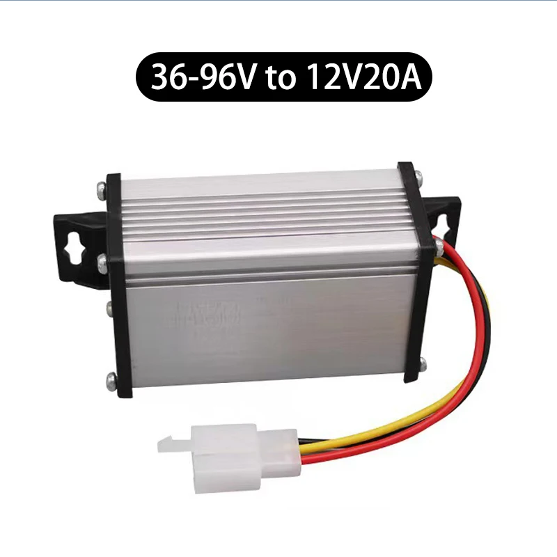 Transformador de potencia para bicicleta de vehículo eléctrico, convertidor Dc 36/48/60/72v/96v a 12v 10a 20a