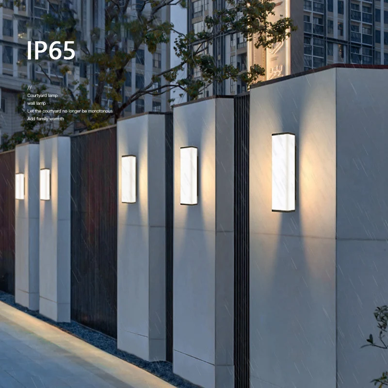 Imagem -06 - Lâmpada de Parede Exterior Led para Jardim e Pátio Lâmpada de Parede Longa Impermeável Moderno Ip65 Iluminação Interior