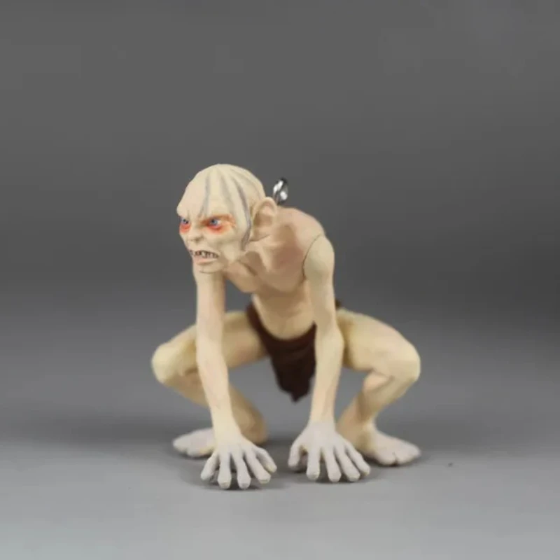 نابض بالحياة Gollum عمل الشكل شنق تأثيث المواد تذكار Hallmark دمية نموذج حقيبة مفتاح سلسلة المفاتيح قلادة هدية لعبة #2