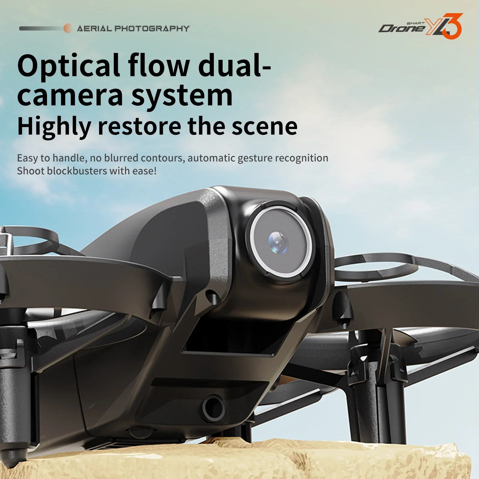 Drone de Viaje Plegable YL3 con Doble Cámara HD Antivibración, Control por Gestos y Posicionamiento por Flujo Óptico S062ed2602cd549de844cdb3f5c8b1adcn