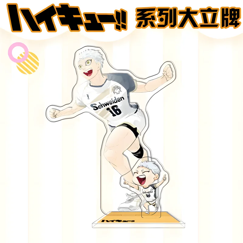 Anime Haikyuu!! Dubbele Inbrenging Acryl Stand Volleybal Jongens Perifere Shoyo Hinata Figuren Model Desktop Plaat Stand Model K