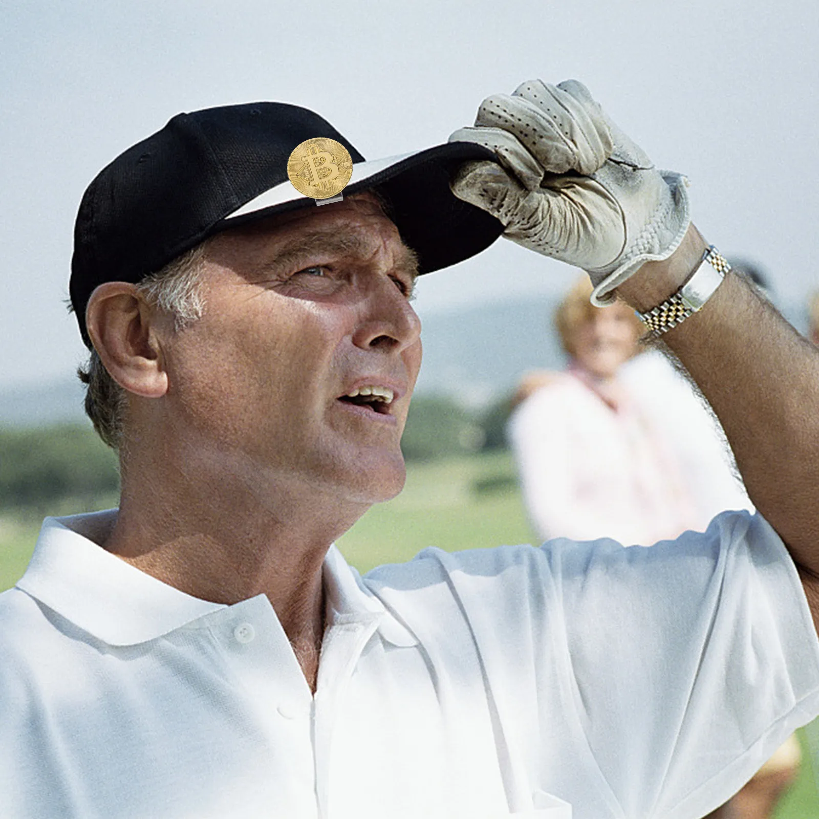 

Металлический зажим для гольф-кепки с маркером для мяча, портативный, декоративный, подарок, аксессуар для гольфа