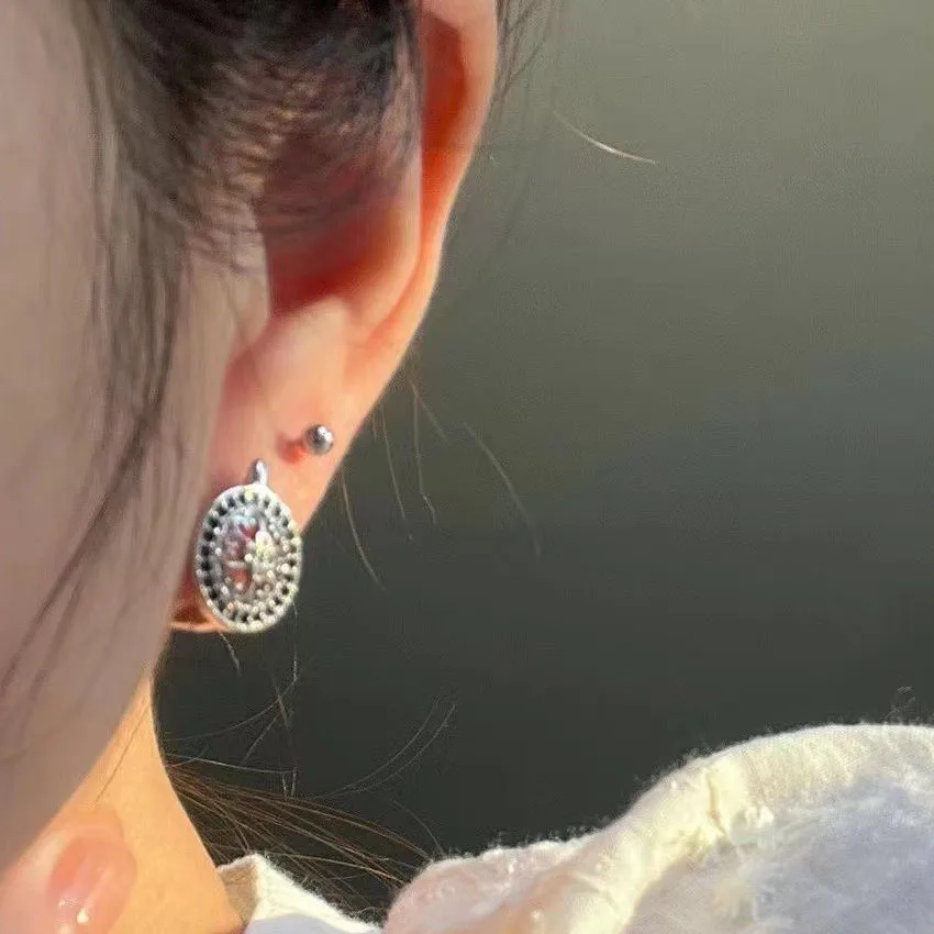316L New Antique flower campanula Coin Earring Gold Plated alley oval Wedding Jewelry Middle East Arabic Bridal Earring