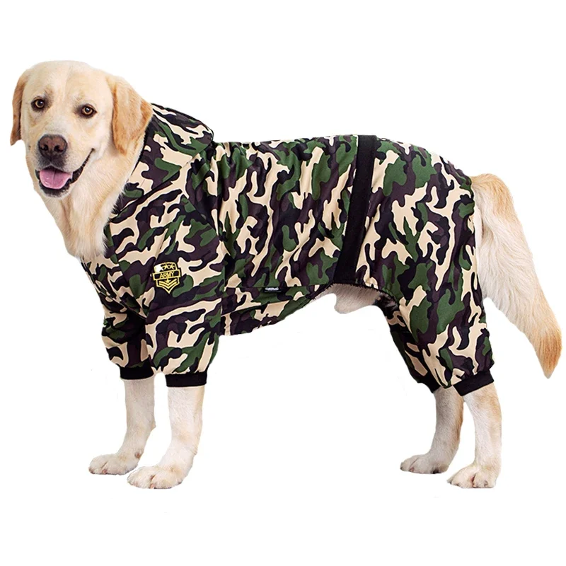 Big Dog Clothing Thick and Warm Large Dog Jumpsuit Corgi Samoyed Husky Labrador Golden Retriever American Bulldog Clothes Outfit