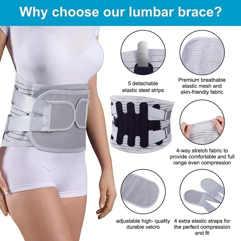 Lumbar Support Belt Disc Herniation Orthopedic Strain Pain Relief Corset For Back Posture Spine Decompression Brace