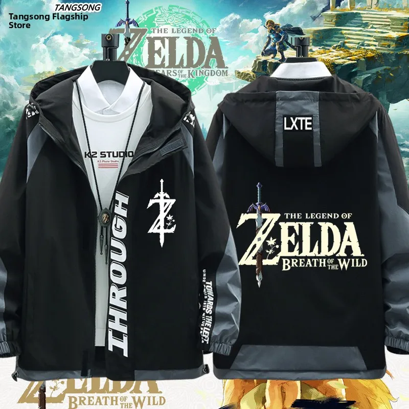 

Breath of the Wild Collaborative Hoodie Jaet ex Trendy Clothing Windproof Polyester Fiber Long Sve Outerwear