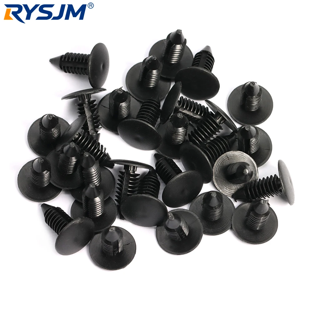 10/20/30/40/50/100pcs Universal 8mm Hole Car Fender Bumper Clips Plastic Rivet Fasteners Auto Roof Tailgate Lining Retainer