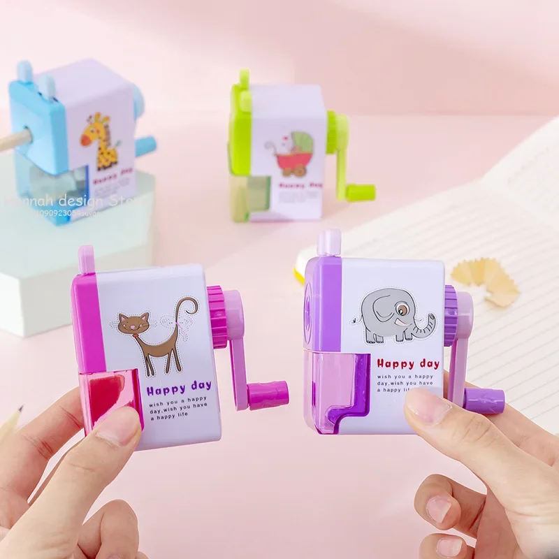 בעלי חיים קריקטורה עיפרון מחדד כלי יד מחדד משרד הספר מספק סטודנט נייר למחדד