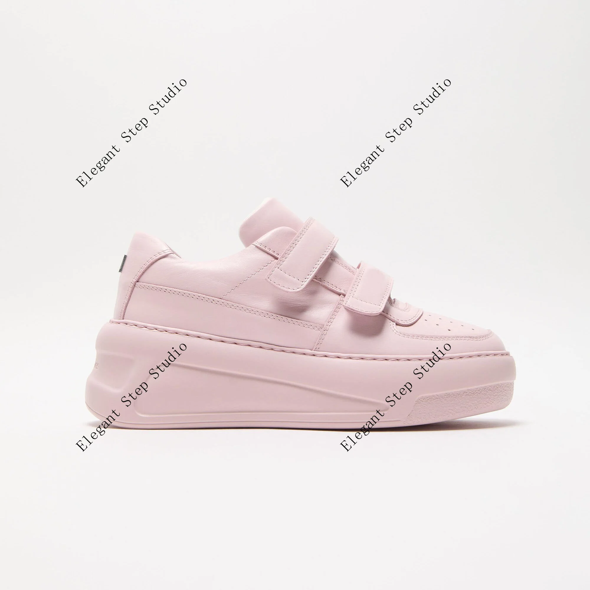 

Women's Shoes Strap Platform Sneakers Pastel Pink